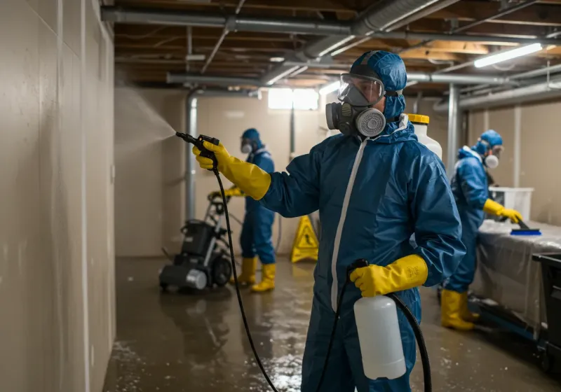 Basement Sanitization and Antimicrobial Treatment process in Gwinnett County, GA