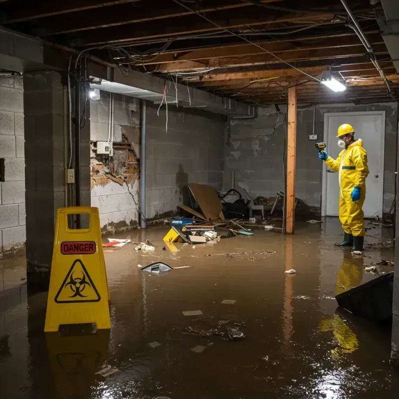 Flooded Basement Electrical Hazard in Gwinnett County, GA Property