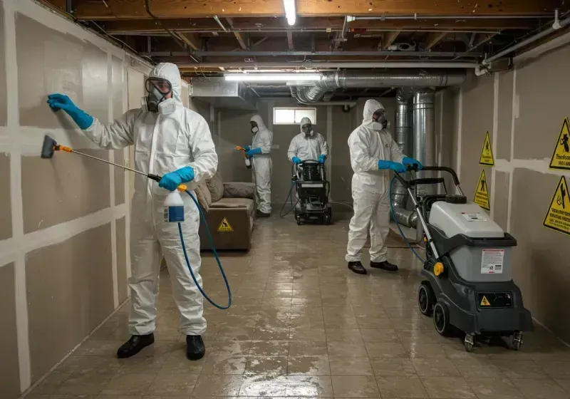 Basement Moisture Removal and Structural Drying process in Gwinnett County, GA